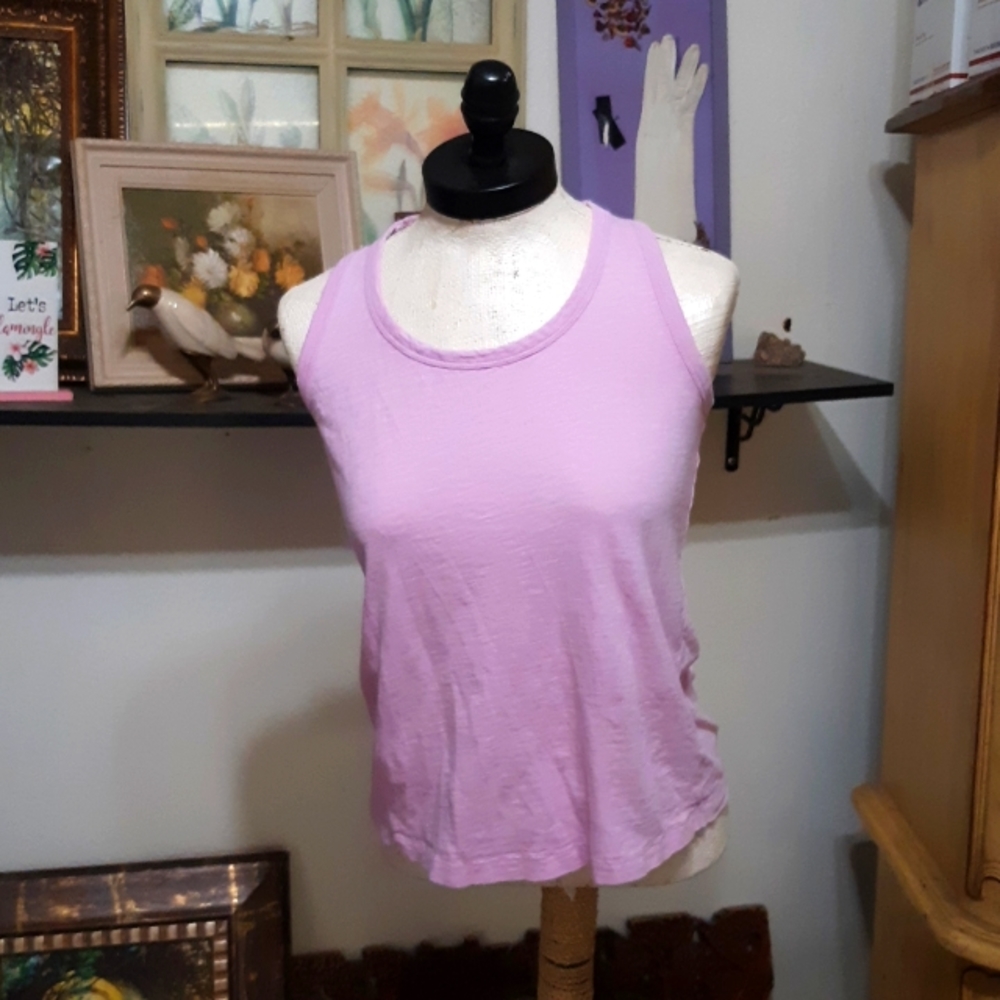 Womens Lilac Tank top Sz Small Tshirt Sleeveless Summer Purple Pink J CREW b29